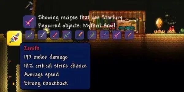 泰拉瑞亚天顶剑的材料要怎么获得