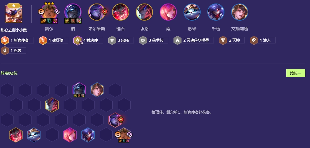 金铲铲之战宗师裁决天使怎么玩